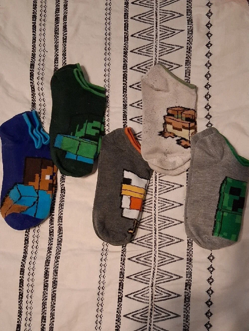 Minecraft Boys Low-Cut Socks - Multi Color 5-Pack